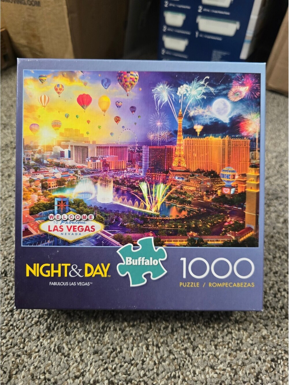 Buffalo Night & Day Las Vegas 1000 Pc Jigsaw Puzzle Lars Stewart